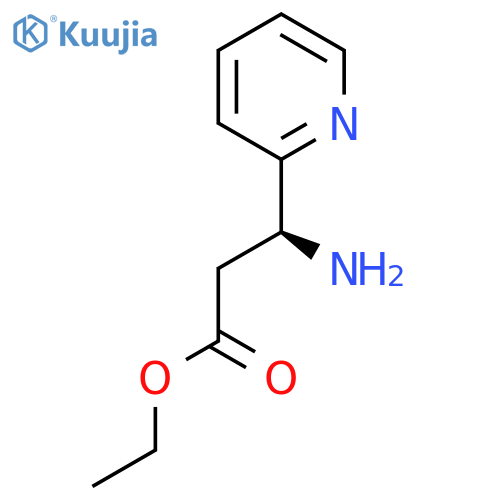 Ethyl (betaS)-beta-amino-2-pyridinepropanoate structure