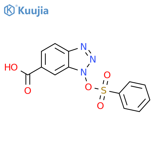 1H-Benzotriazole-6-carboxylic acid, 1-[(phenylsulfonyl)oxy]- structure