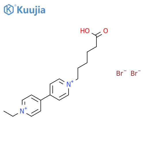 4,4'-BIPYRIDINIUM, 1-(5-CARBOXYPENTYL)-1'-ETHYL-, DIBROMIDE structure