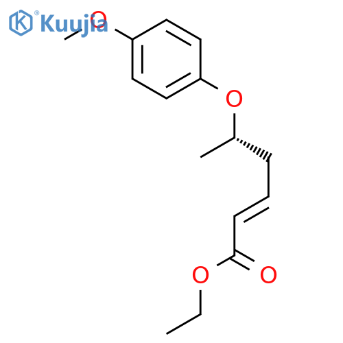 2-Hexenoic acid, 5-(4-methoxyphenoxy)-, ethyl ester, (2E,5S)- structure