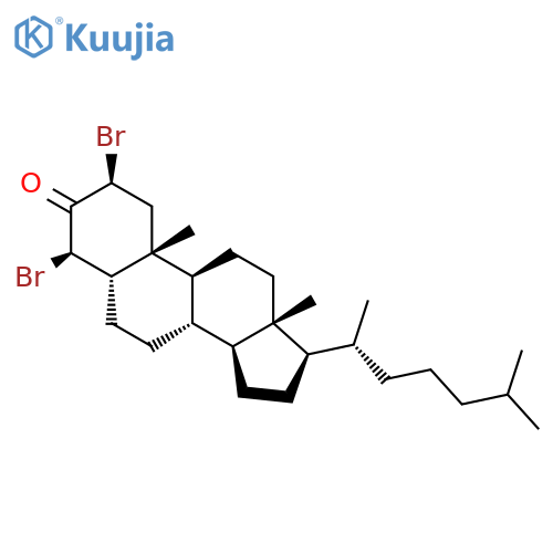 Cholestan-3-one, 2,4-dibromo-, (2b,4b,5b)- structure