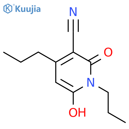3-Pyridinecarbonitrile,1,2-dihydro-6-hydroxy-2-oxo-1,4-dipropyl- structure