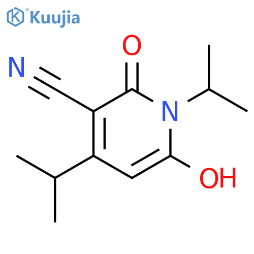 3-Pyridinecarbonitrile,1,2-dihydro-6-hydroxy-1,4-bis(1-methylethyl)-2-oxo- structure