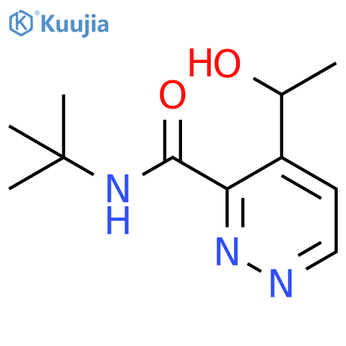 N-(1,1-dimethylethyl)-4-(1-hydroxyethyl)-3-Pyridazinecarboxamide structure
