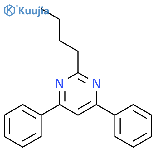 Pyrimidine, 2-butyl-4,6-diphenyl- structure