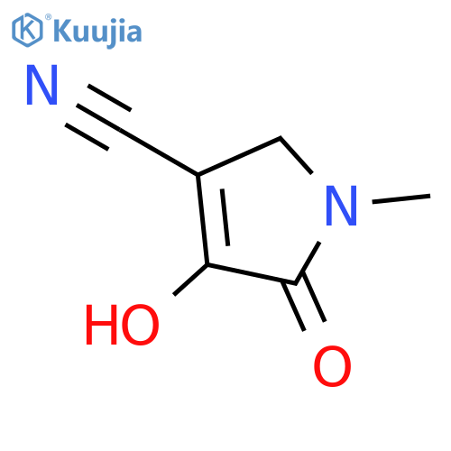 1H-Pyrrole-3-carbonitrile, 2,5-dihydro-4-hydroxy-1-methyl-5-oxo- structure
