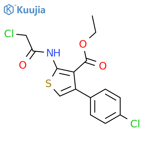 ethyl 2-(2-chloroacetamido)-4-(4-chlorophenyl)thiophene-3-carboxylate structure