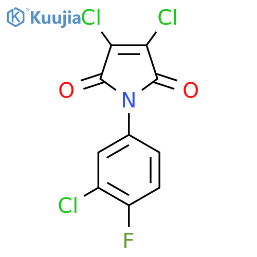3,4-dichloro-1-(3-chloro-4-fluorophenyl)-1H-pyrrole-2,5-dione structure