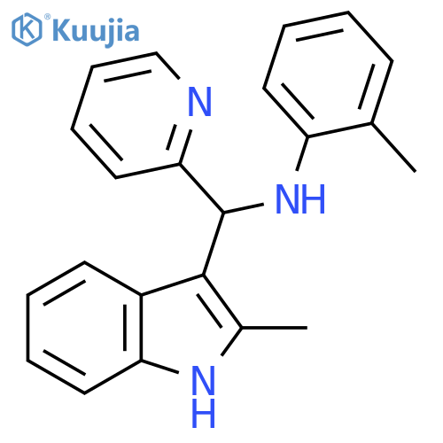 2-methyl-N-(2-methyl-1H-indol-3-yl)(pyridin-2-yl)methylaniline structure