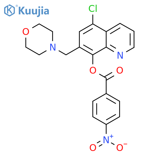 5-chloro-7-(morpholin-4-yl)methylquinolin-8-yl 4-nitrobenzoate structure