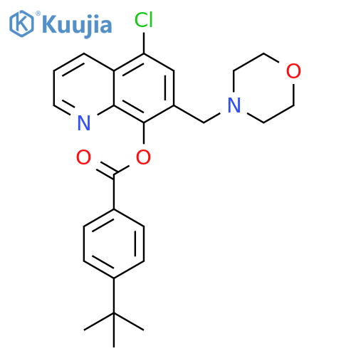 5-chloro-7-(morpholin-4-yl)methylquinolin-8-yl 4-tert-butylbenzoate structure