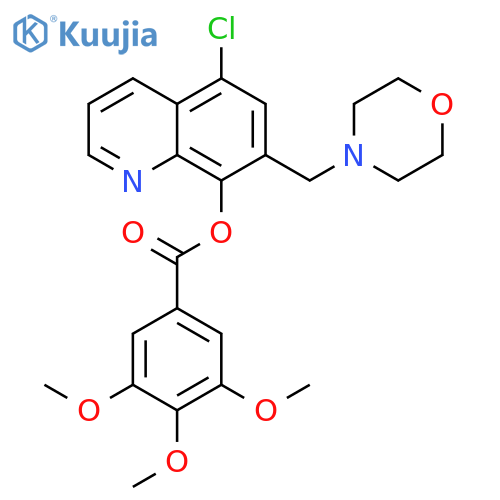 5-chloro-7-[(morpholin-4-yl)methyl]quinolin-8-yl 3,4,5-trimethoxybenzoate structure