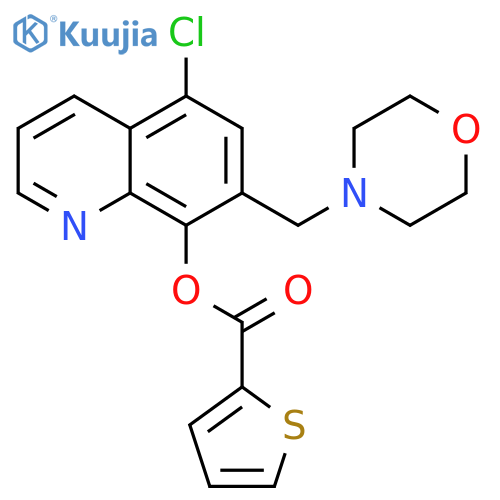5-chloro-7-(morpholin-4-yl)methylquinolin-8-yl thiophene-2-carboxylate structure