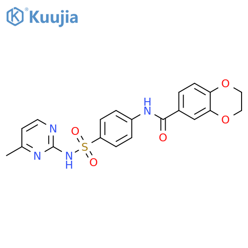 N-{4-(4-methylpyrimidin-2-yl)sulfamoylphenyl}-2,3-dihydro-1,4-benzodioxine-6-carboxamide structure