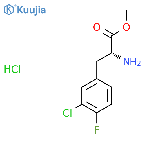 methyl (2R)-2-amino-3-(3-chloro-4-fluorophenyl)propanoate hydrochloride structure