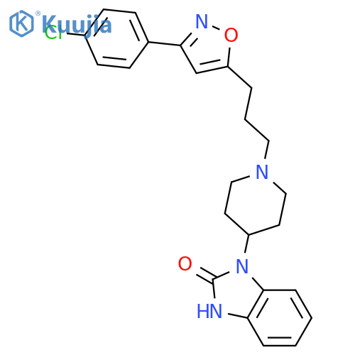 1-(1-(3-(3-(4-Chlorophenyl)isoxazol-5-yl)propyl)piperidin-4-yl)-1H-benzo[d]imidazol-2(3H)-one structure