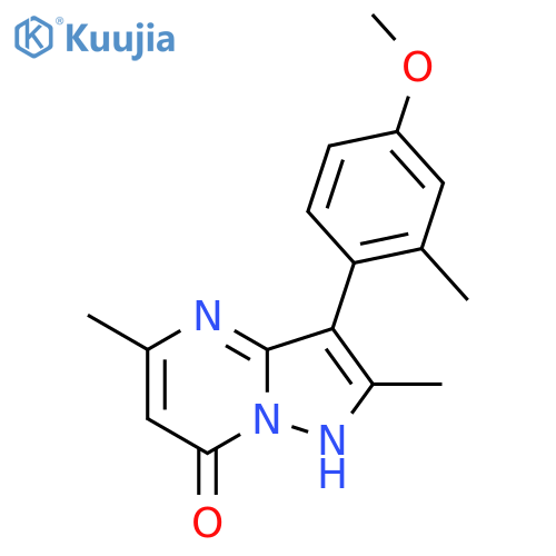 3-(4-methoxy-2-methylphenyl)-2,5-dimethylpyrazolo[1,5-a]pyrimidin-7-ol structure