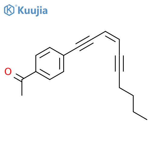 Ethanone, 1-[4-(3Z)-3-decene-1,5-diyn-1-ylphenyl]- structure
