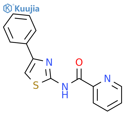 2-PYRIDINECARBOXAMIDE, N-(4-PHENYL-2-THIAZOLYL)- structure