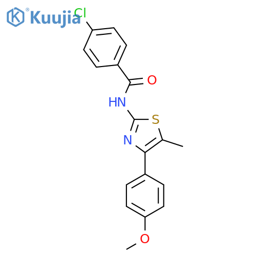 4-chloro-N-4-(4-methoxyphenyl)-5-methyl-1,3-thiazol-2-ylbenzamide structure
