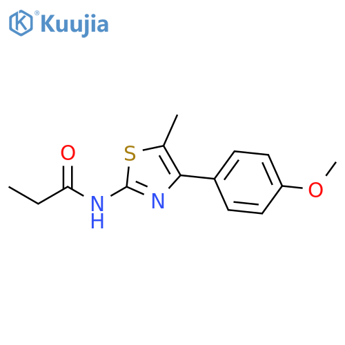 N-4-(4-methoxyphenyl)-5-methyl-1,3-thiazol-2-ylpropanamide structure