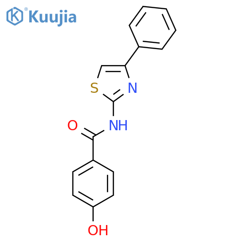 4-hydroxy-N-(4-phenyl-1,3-thiazol-2-yl)benzamide structure