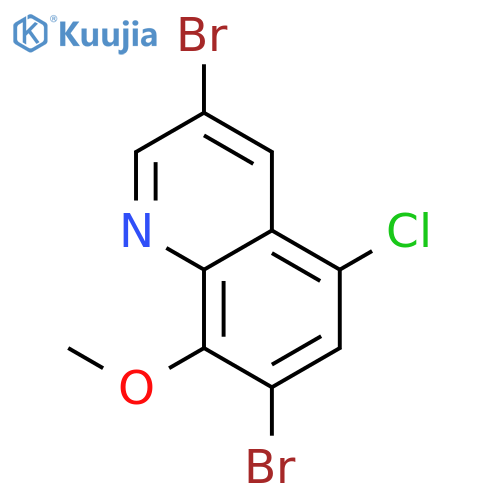 3,7-Dibromo-5-chloro-8-methoxyquinoline structure
