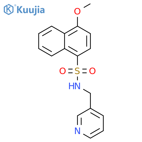 4-methoxy-N-(pyridin-3-yl)methylnaphthalene-1-sulfonamide structure