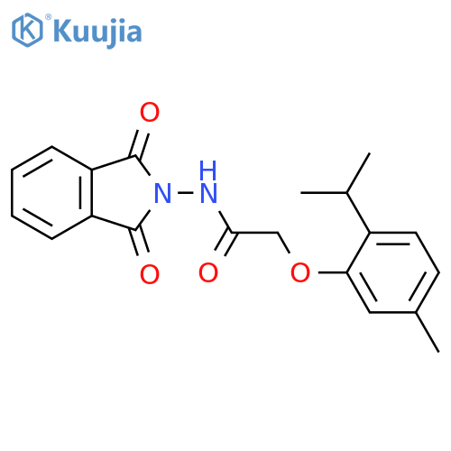 N-(1,3-dioxo-2,3-dihydro-1H-isoindol-2-yl)-2-5-methyl-2-(propan-2-yl)phenoxyacetamide structure