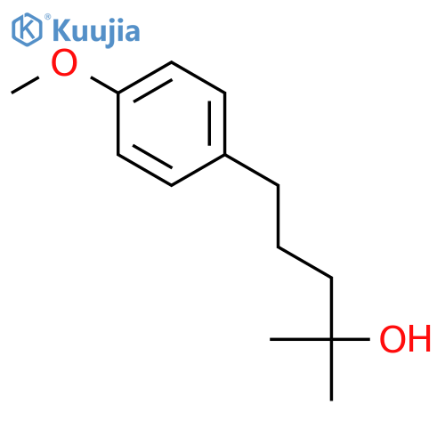 5-(4-methoxyphenyl)-2-methylpentan-2-ol structure