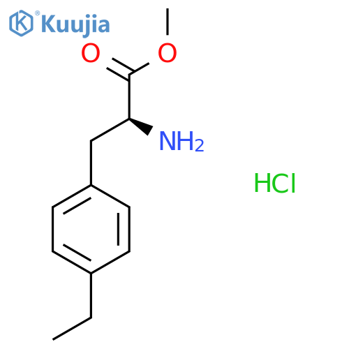 Alanine, 3-(p-ethylphenyl)-, methyl ester, hydrochloride, L- structure