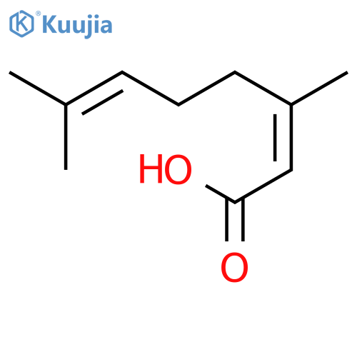 3,7-Dimethylocta-2,6-dienoic acid structure