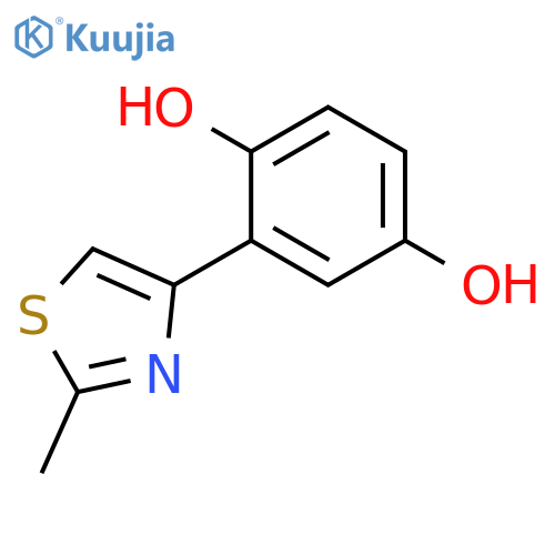 1,4-Benzenediol, 2-(2-methyl-4-thiazolyl)- structure