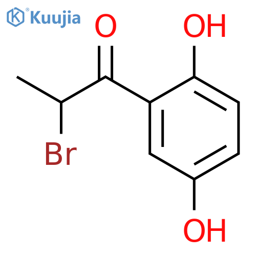 1-Propanone, 2-bromo-1-(2,5-dihydroxyphenyl)- structure