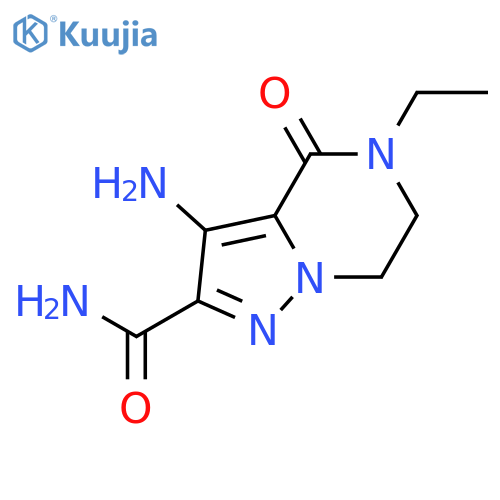 Pyrazolo[1,5-a]pyrazine-2-carboxamide, 3-amino-5-ethyl-4,5,6,7-tetrahydro-4-oxo- (9CI) structure