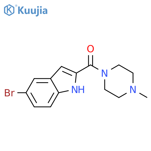 (5-bromo-1H-indol-2-yl)(4-methylpiperazin-1-yl)methanone structure