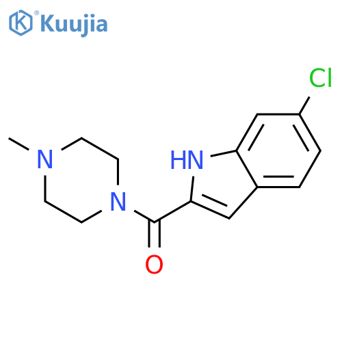PIPERAZINE, 1-[(6-CHLORO-1H-INDOL-2-YL)CARBONYL]-4-METHYL- structure