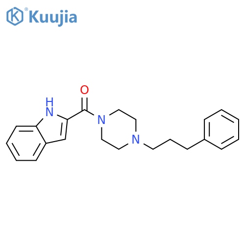 PIPERAZINE, 1-(1H-INDOL-2-YLCARBONYL)-4-(3-PHENYLPROPYL)- structure