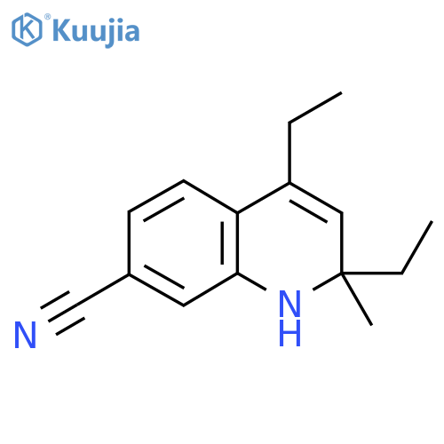 2,4-Diethyl-2-methyl-1,2-dihydro-7-quinolinecarbonitrile structure