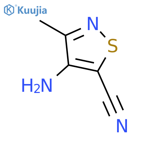 5-Isothiazolecarbonitrile, 4-amino-3-methyl- structure