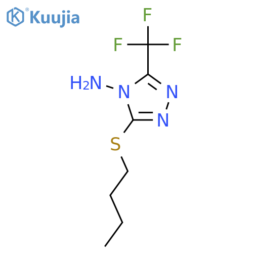 3-(butylsulfanyl)-5-(trifluoromethyl)-4H-1,2,4-triazol-4-amine structure