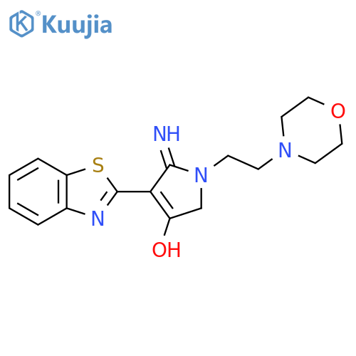 5-Amino-4-benzothiazol-2-yl-1-(2-morpholin-4-yl-ethyl)-1,2-dihydro-pyrrol+ structure
