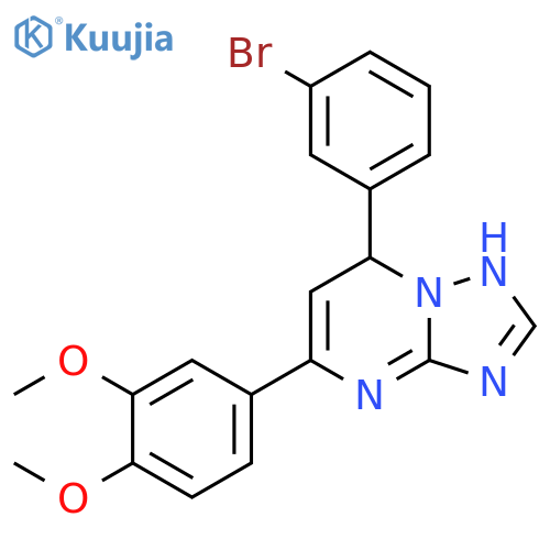 7-(3-bromophenyl)-5-(3,4-dimethoxyphenyl)-4,7-dihydro-[1,2,4]triazolo[1,5-a]pyrimidine structure
