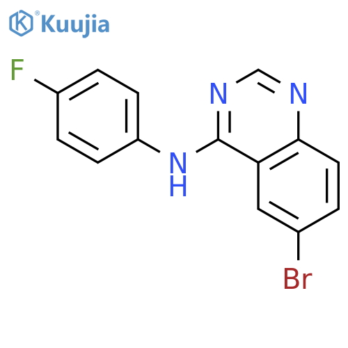 N-(6-Bromo-4-quinazolinyl)-N-(4-fluorophenyl)amine structure