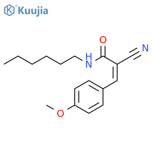 2-Propenamide, 2-cyano-N-hexyl-3-(4-methoxyphenyl)- structure