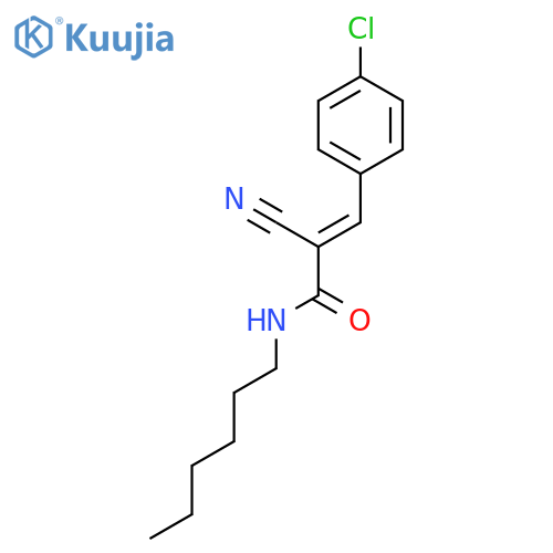 2-Propenamide, 3-(4-chlorophenyl)-2-cyano-N-hexyl- structure