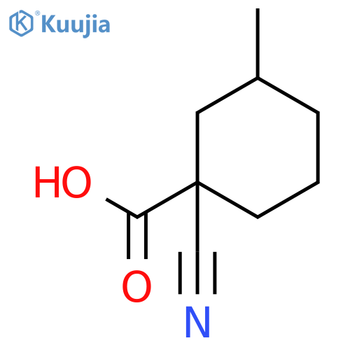 1-cyano-3-methylcyclohexane-1-carboxylic acid structure