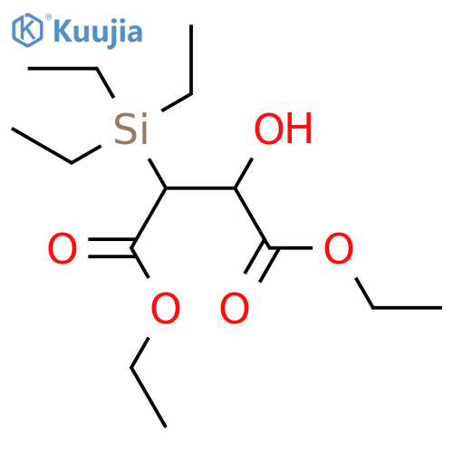 Butanedioic acid, 2-hydroxy-3-(triethylsilyl)-, diethyl ester structure