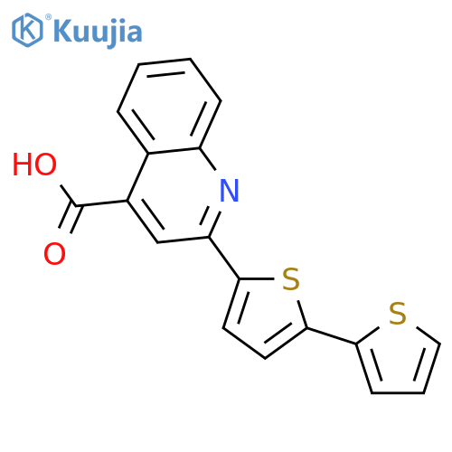 2-(2,2'-bithiophen-5-yl)quinoline-4-carboxylic acid structure