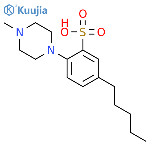 BENZENESULFONIC ACID, 2-(4-METHYL-1-PIPERAZINYL)-5-PENTYL- structure